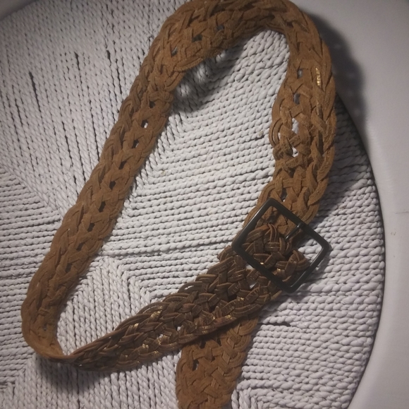 Vintage Style Wide Braided Leather Belt - Picture 6 of 7